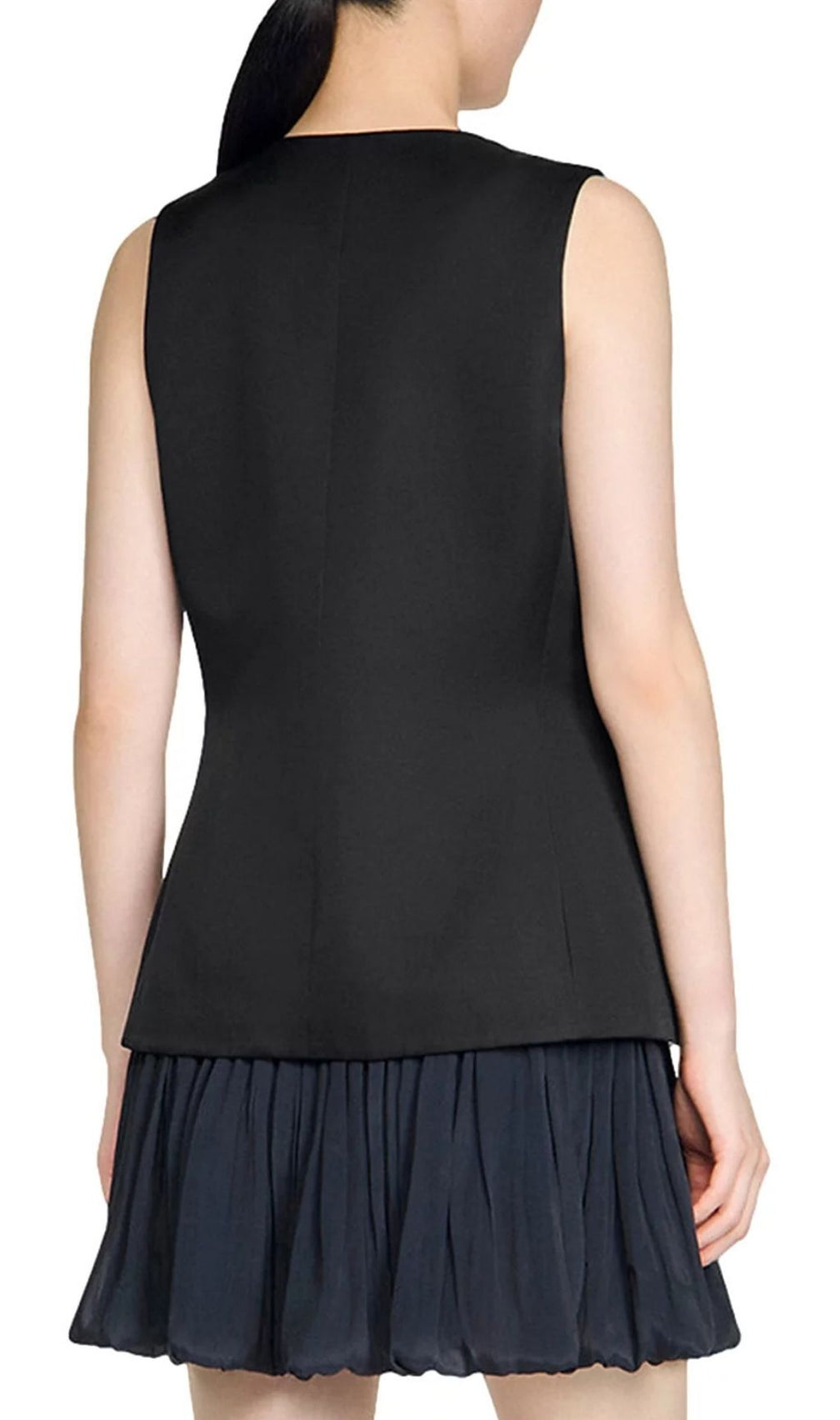 Nilda Chic Sleeveless Vest Bodice Bubble Mini Dress | Modern & Elegant