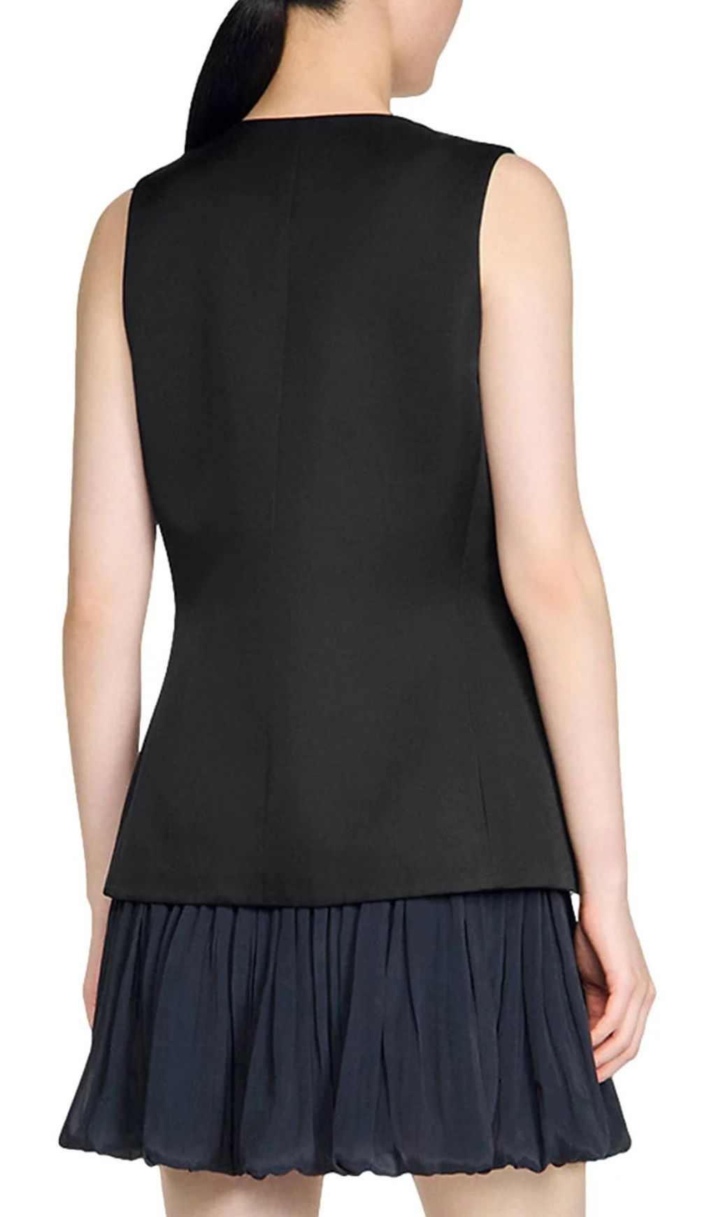 Nilda Chic Sleeveless Vest Bodice Bubble Mini Dress | Modern & Elegant