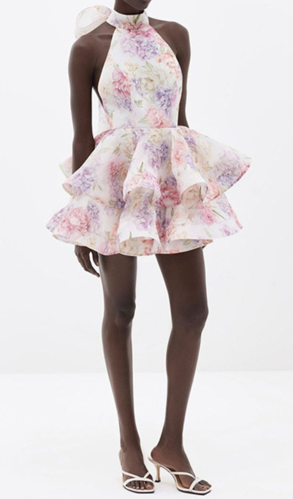 Duha Halter Floral Printed Mini Dress