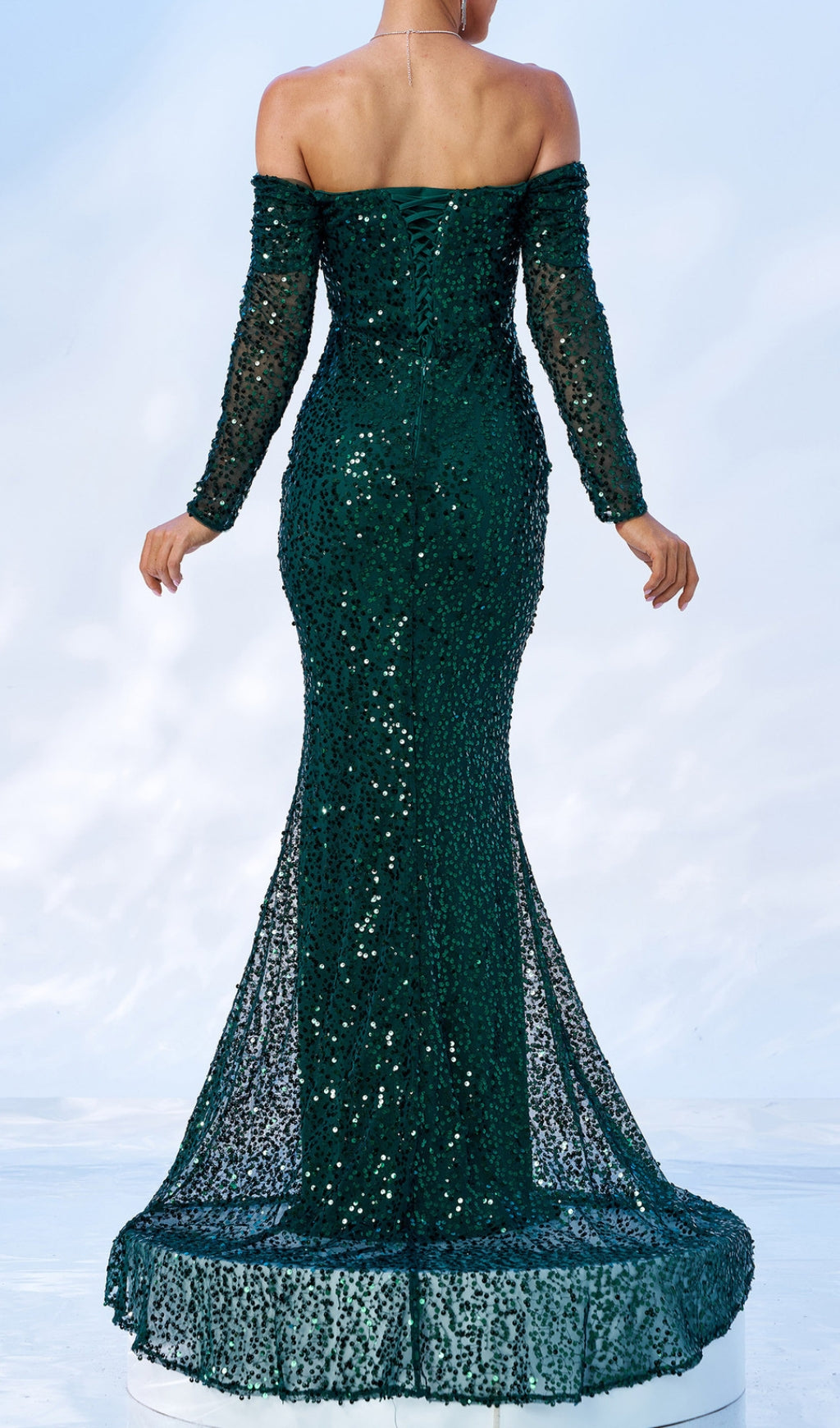 Corbett Green Off-Shoulder Maxi Dress