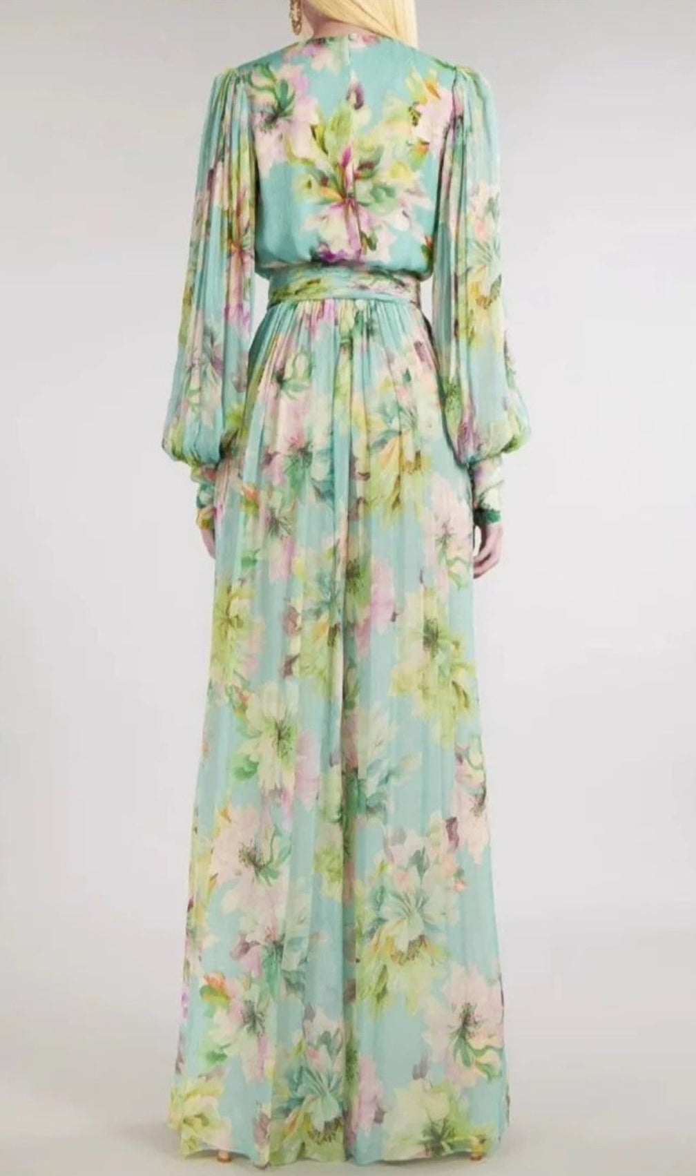 Frymet Floral Printed Long Sleeve Maxi Dress