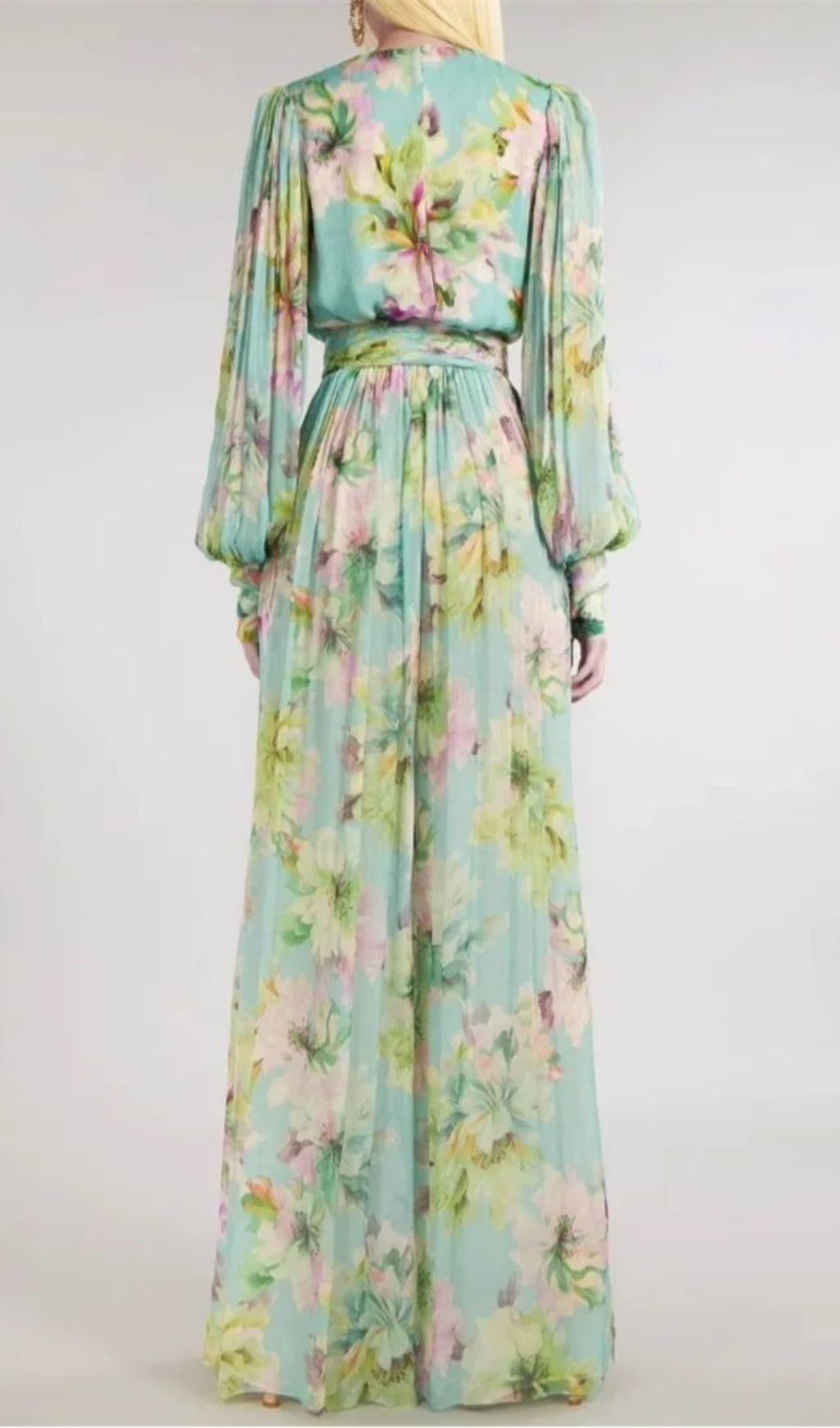 Frymet Floral Printed Long Sleeve Maxi Dress