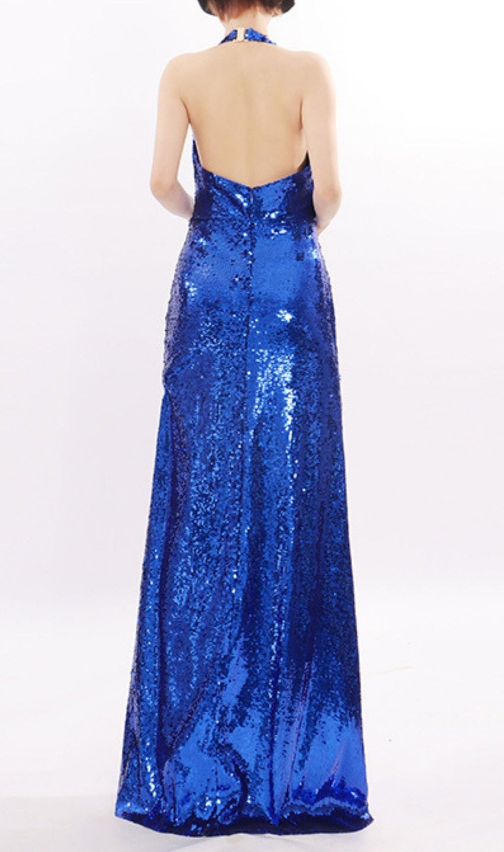 Kala Halter Sequin Maxi Dress: Dazzling Gold Gown for Galas & Black-Tie Events