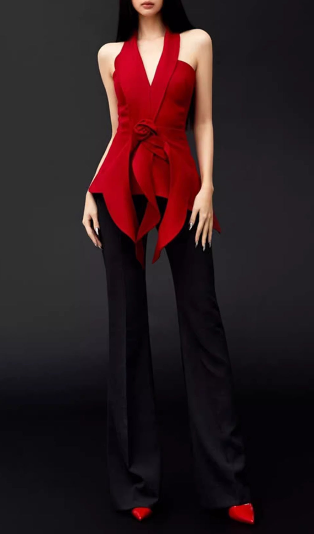 Edel Halter Flower Top