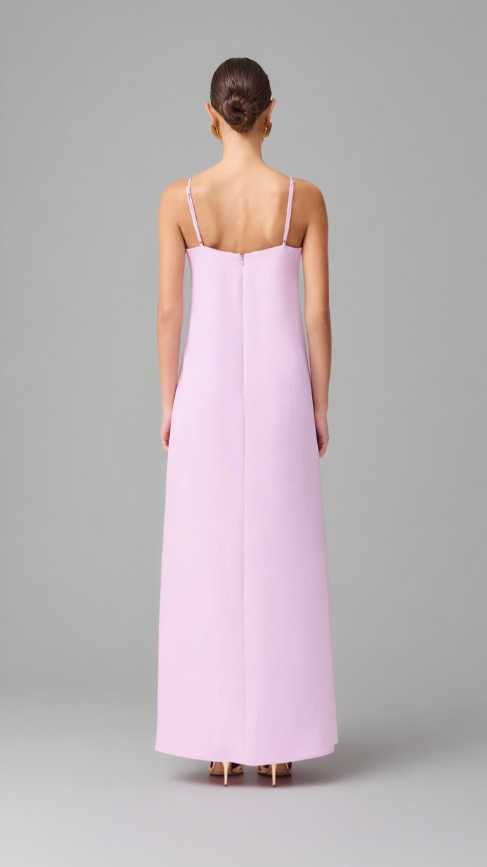 kristin Buttercup Embroidered Maxi Dress in Purple