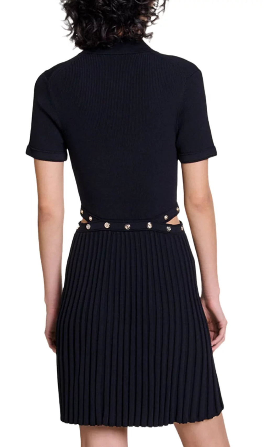 Ritourna Rib Knit Cut Out Mini Dress