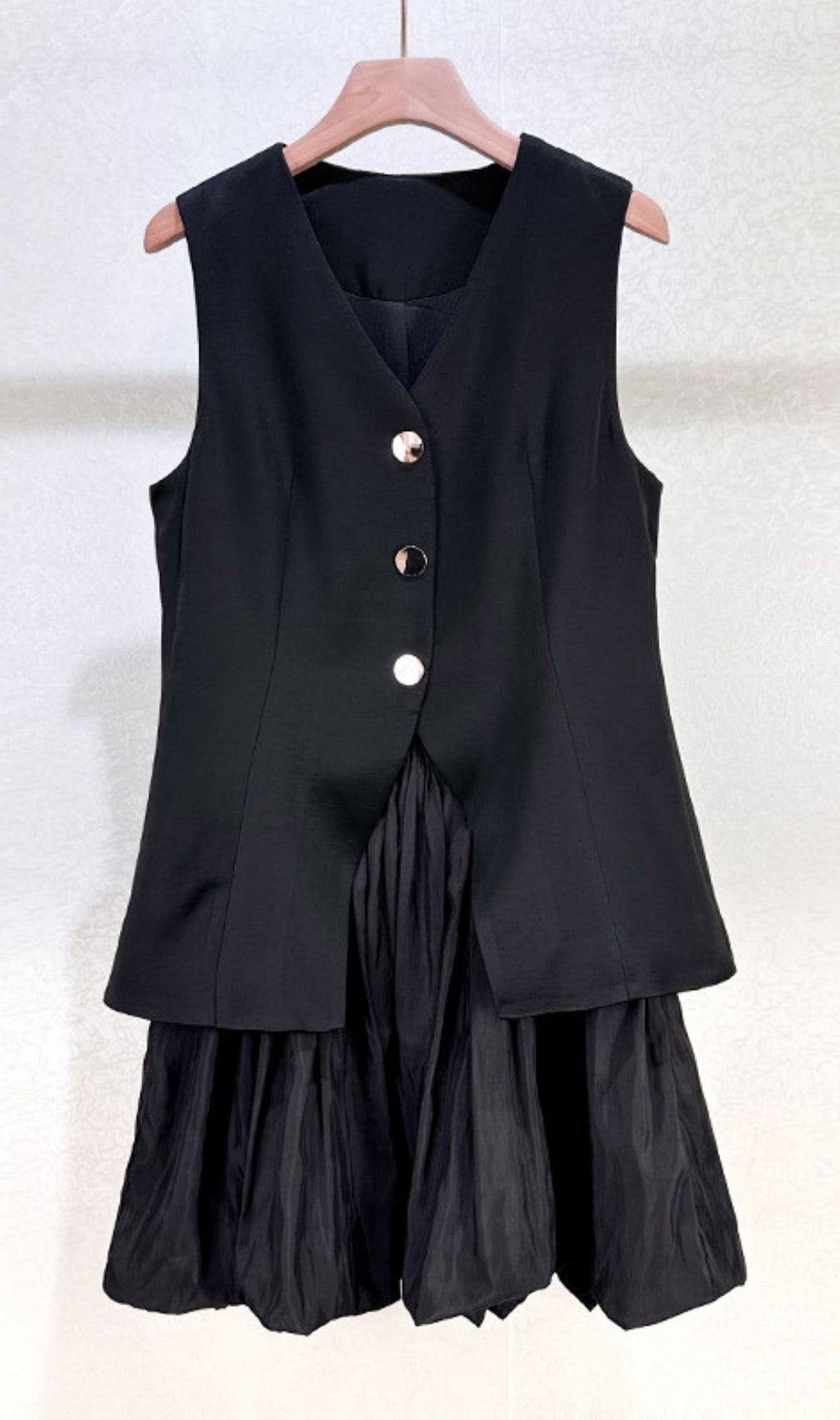 Nilda Chic Sleeveless Vest Bodice Bubble Mini Dress | Modern & Elegant