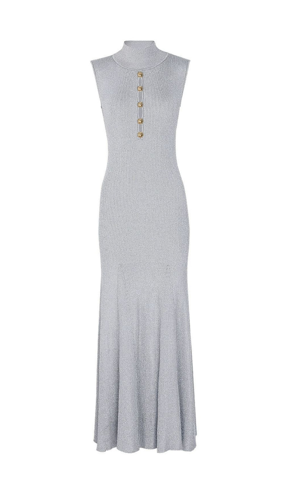Karri Shimmer Ribbed Knit Sleeveless Maxi Dress