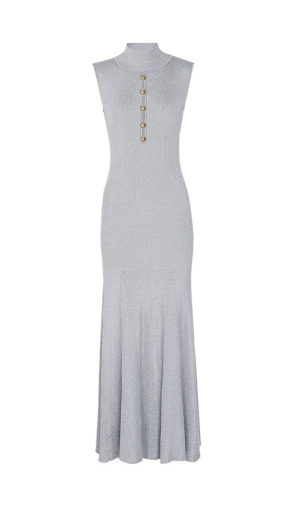 Karri Shimmer Ribbed Knit Sleeveless Maxi Dress