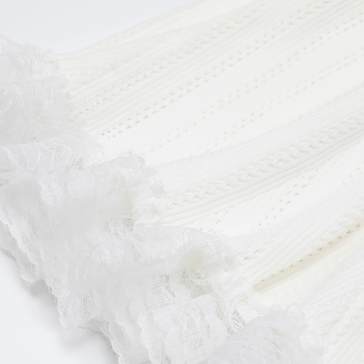 Khosrow Chic White Lace Knit Peplum Mini Dress | Elegant & Feminine