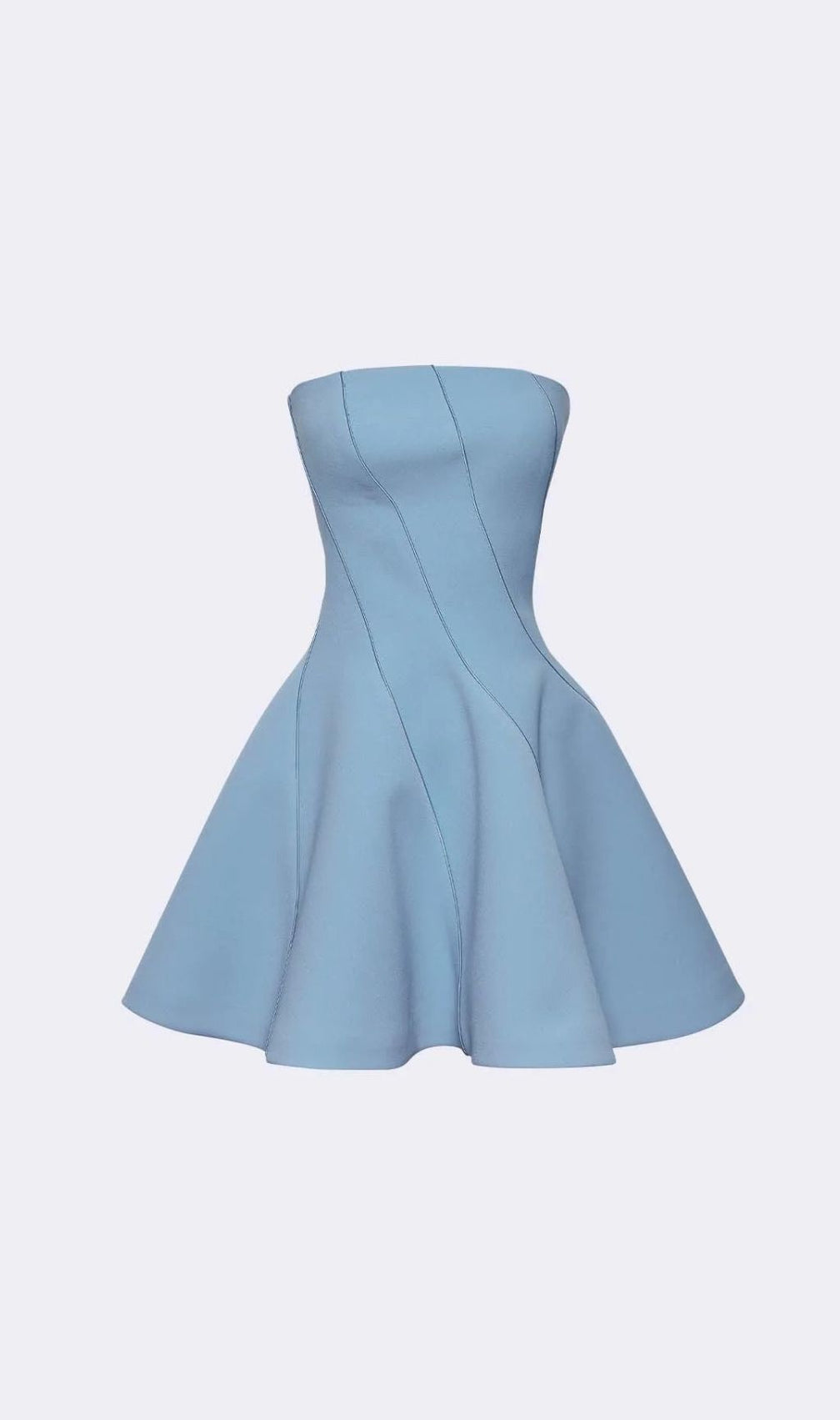 Jayeeta Azure Chic Strapless Mini Dress - Party Ready & Flattering