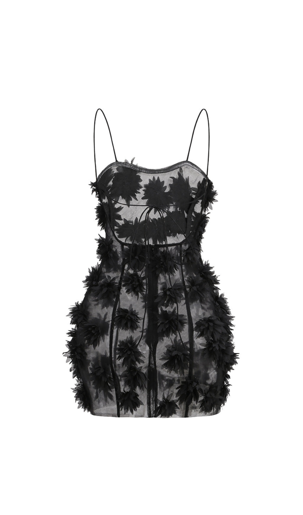 Briseis Flower Embellished Mini Dress