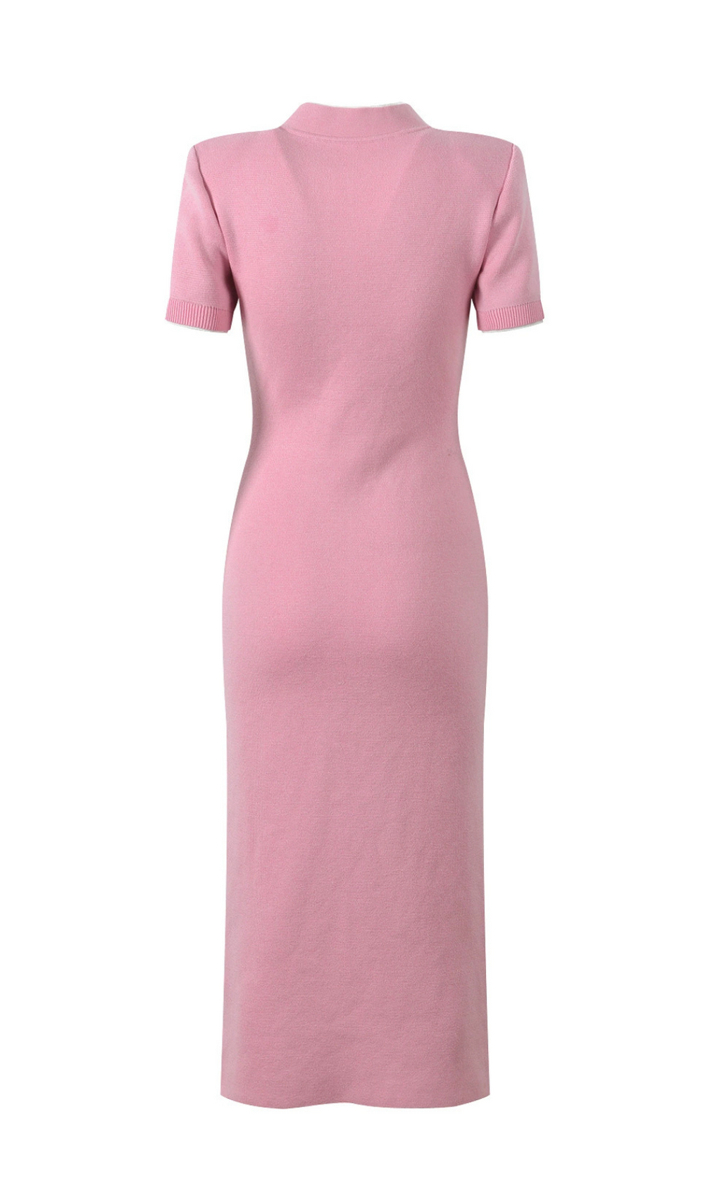 Hue Pink Flower Embellished Knit Midi Dress