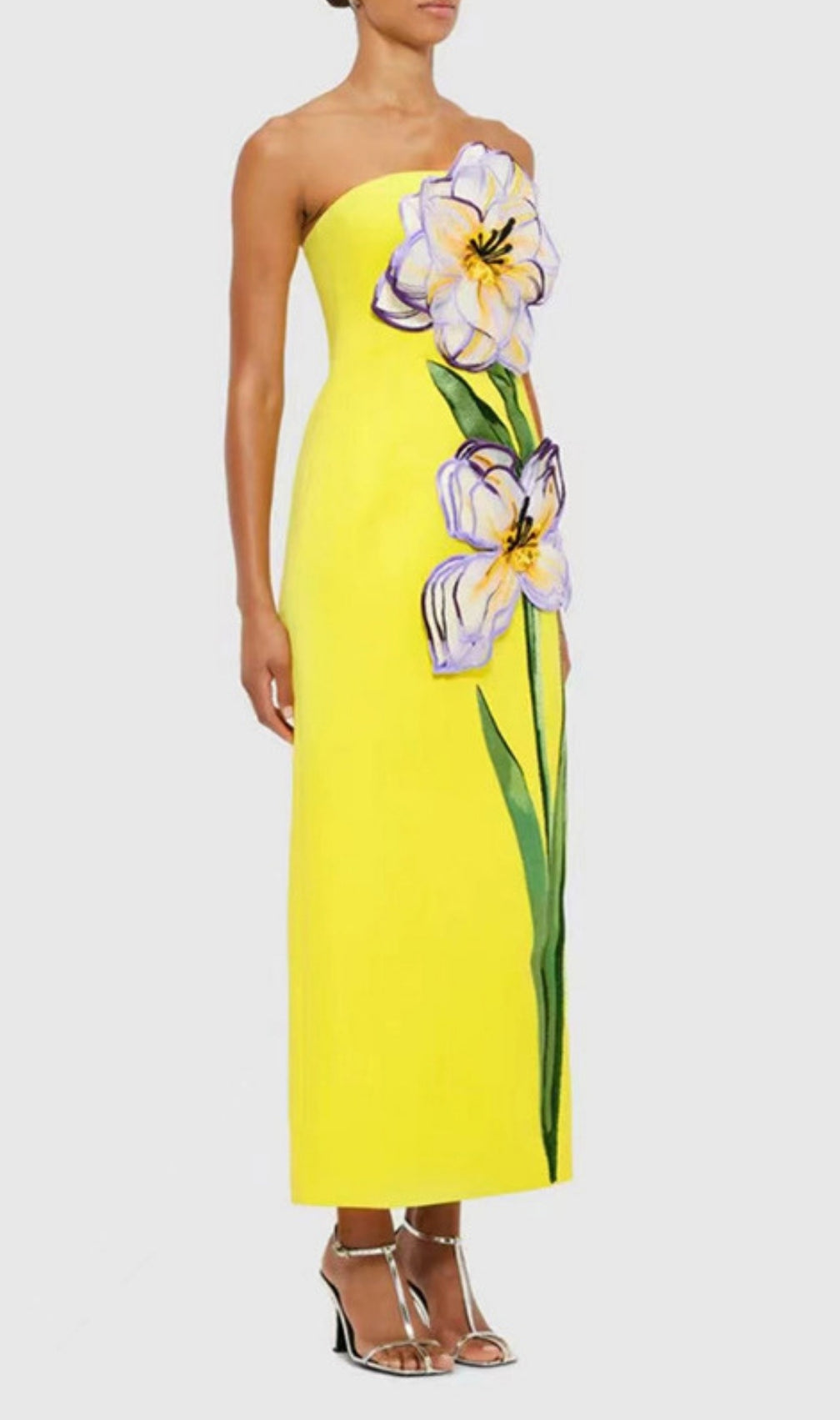 Freddy Strapless Flower Maxi Dress