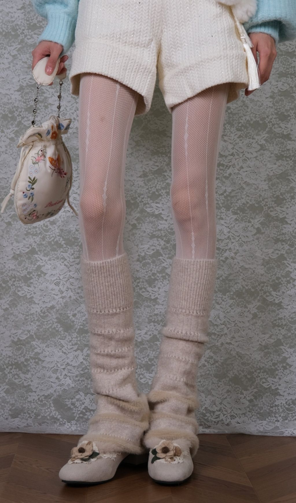 White Tights & Loose Socks Set