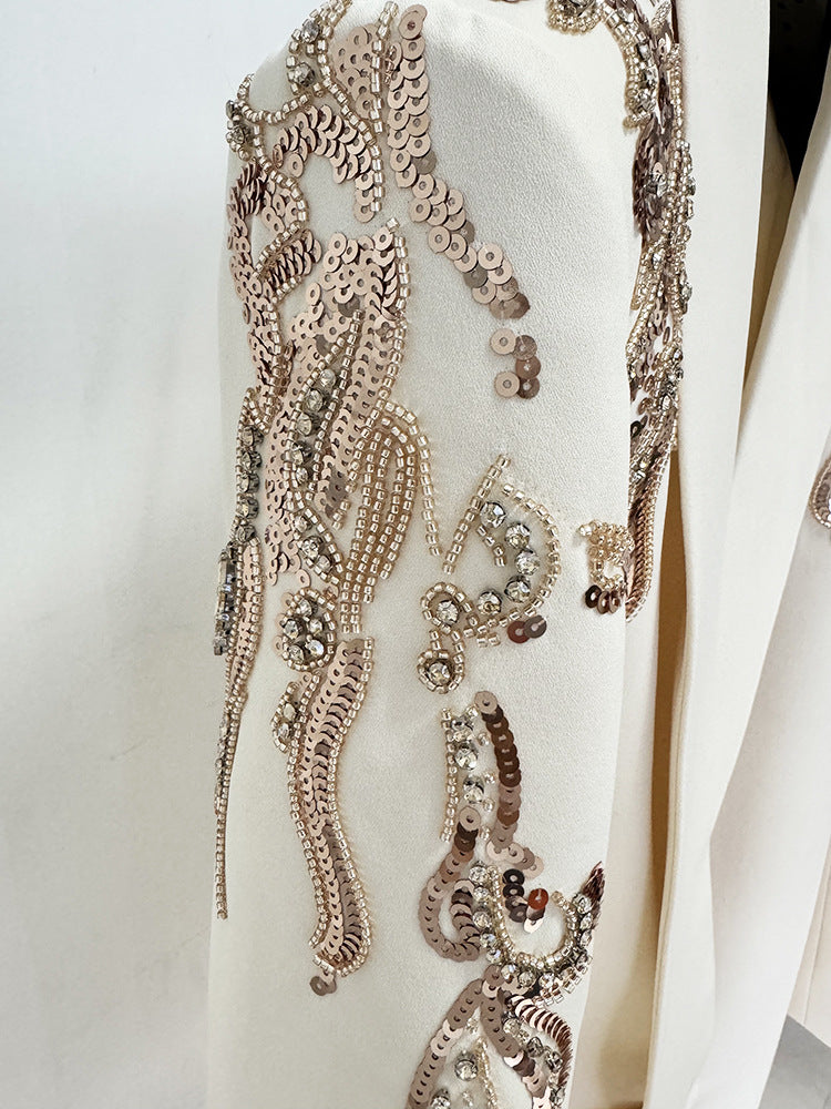 Camilo Sequin Ruched Blazer Dress