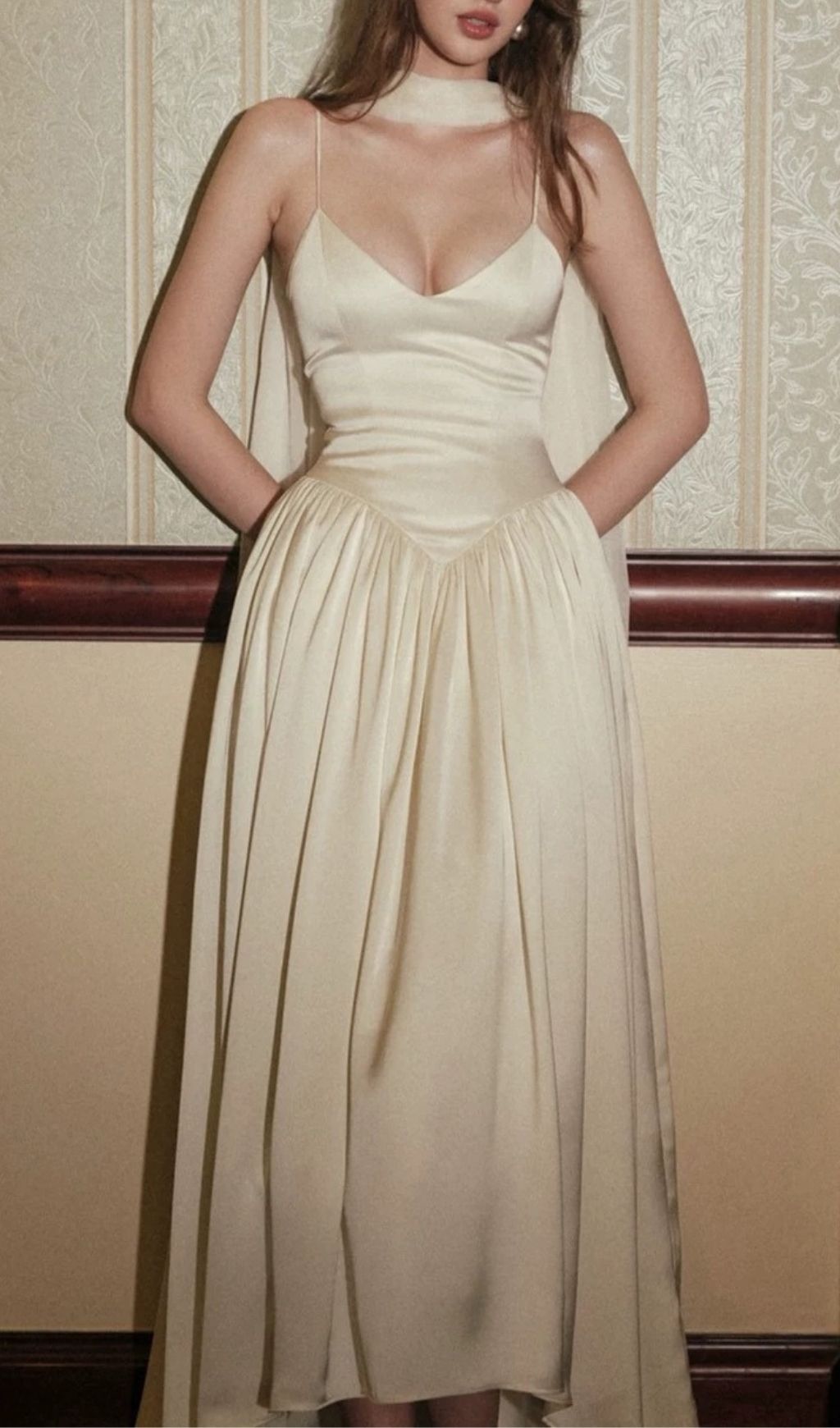 Korey Ivory Strappy Maxi Dress
