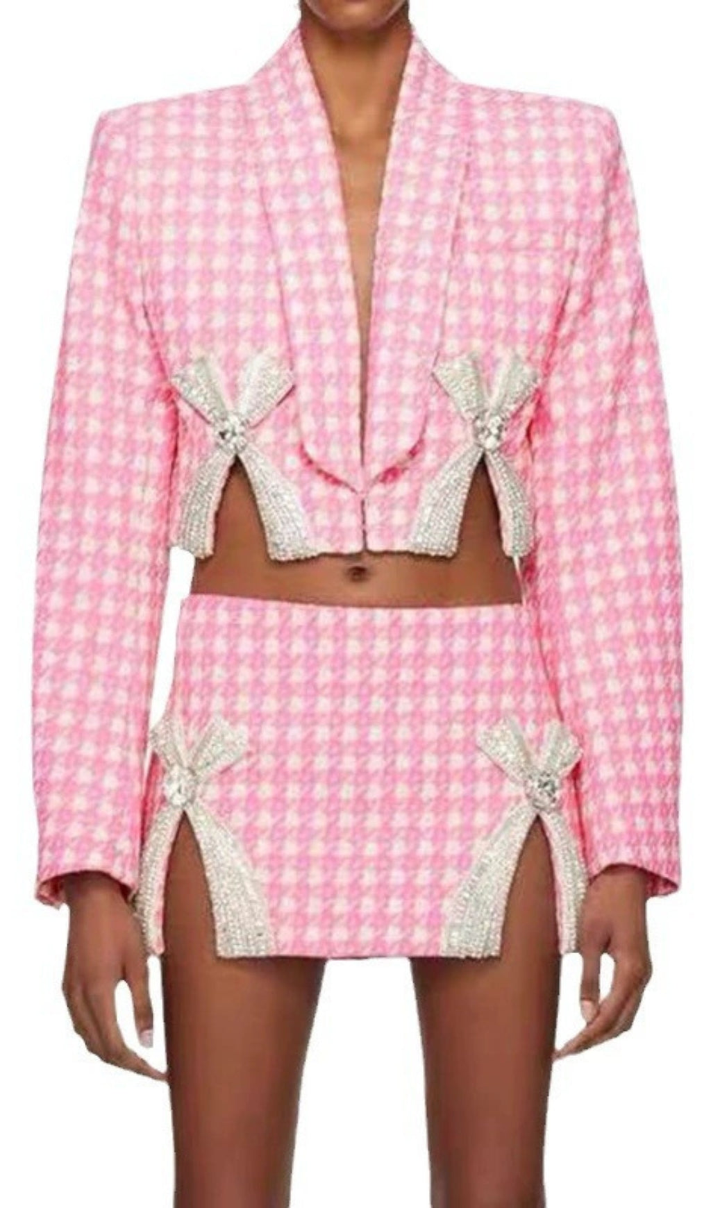 Gus Pink Diamante Bow Two-Piece Set