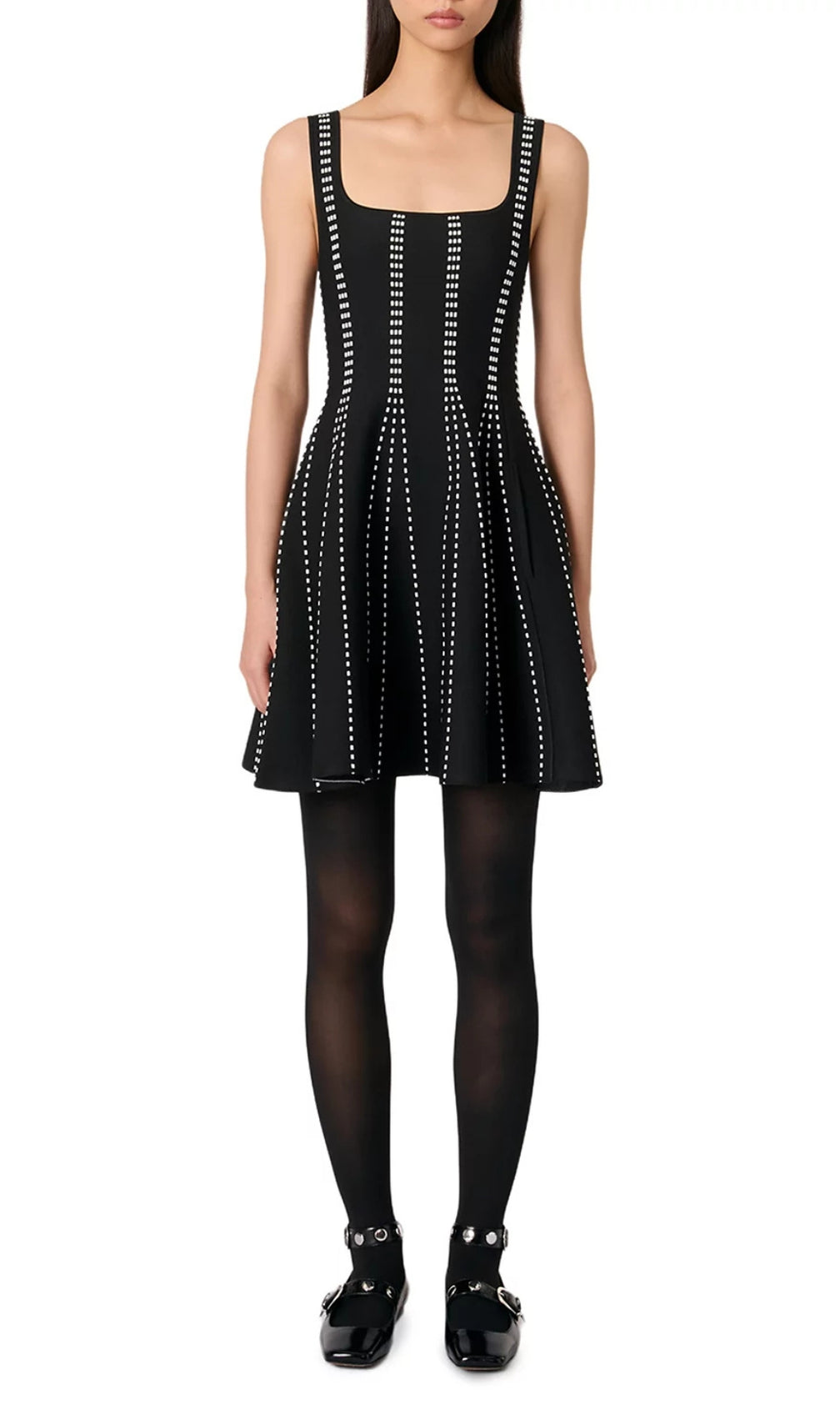 Short Jacquard Knit Dress
