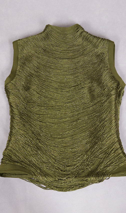 Horatia Tassel Two-Piece Set | Elegant Textured Satin Ensemble