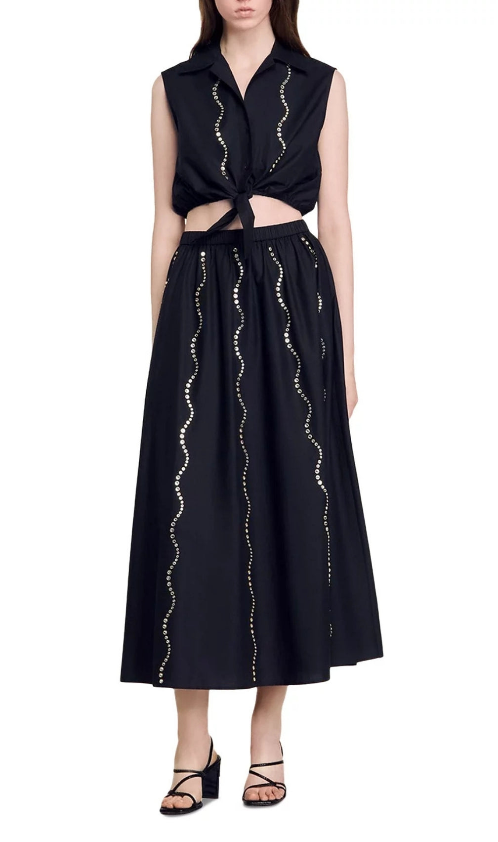 Rhinestone Maxi Skirt