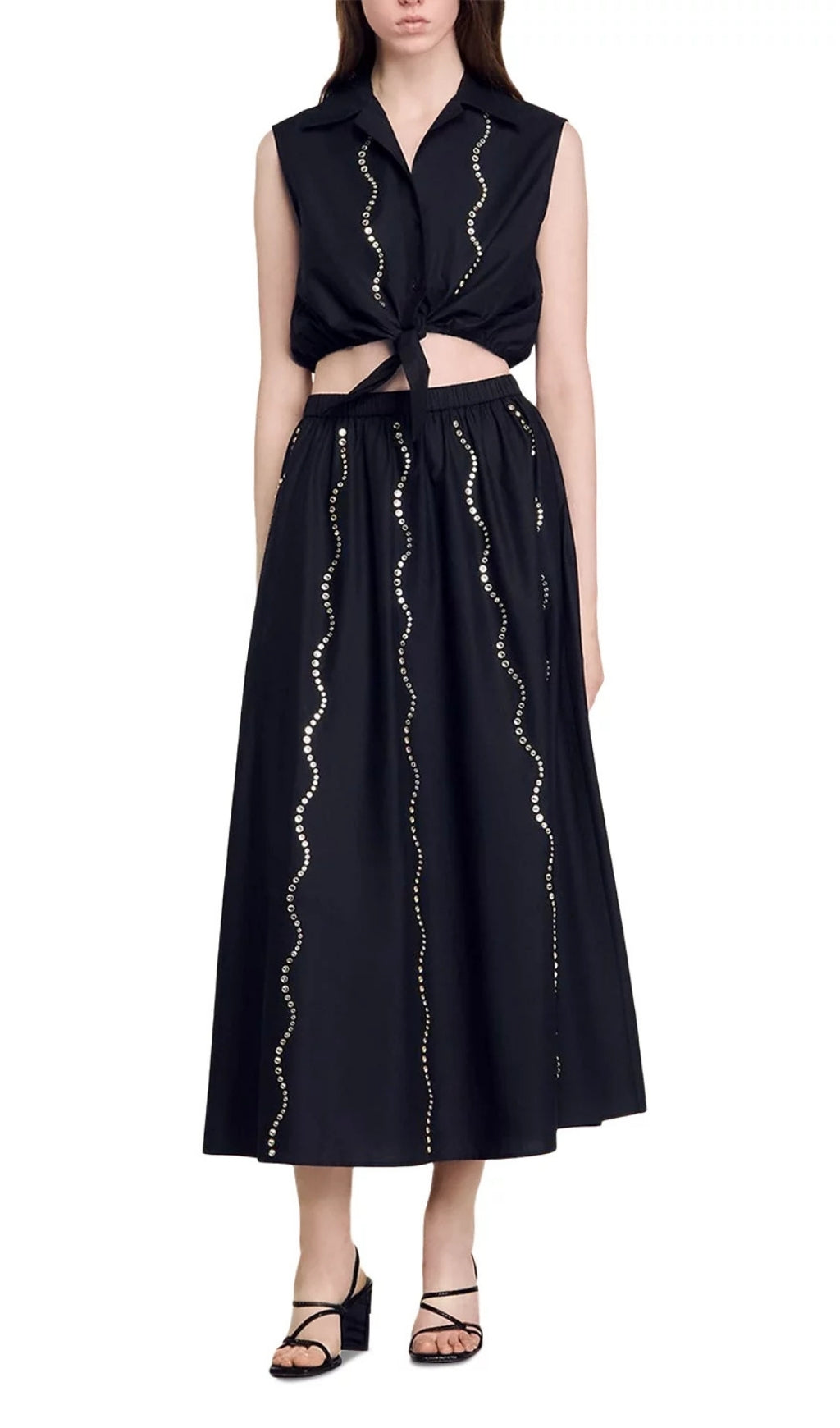 Rhinestone Maxi Skirt