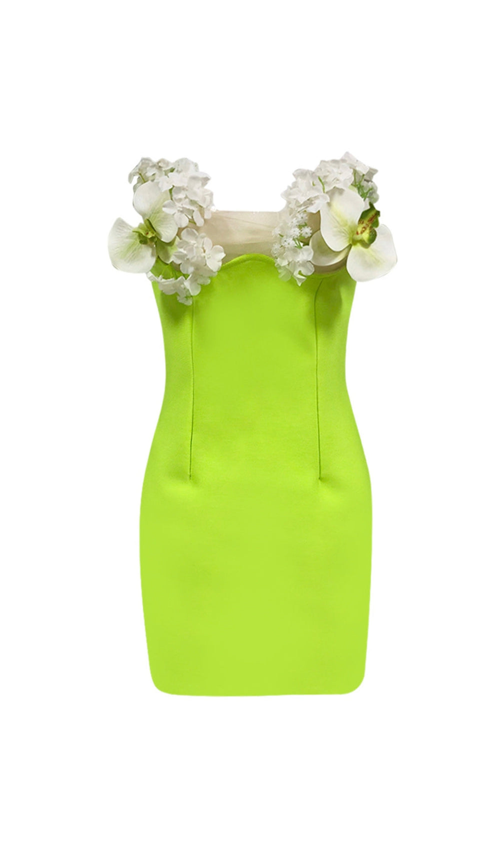 Burleigh Green Flower Mini Bandage Dress