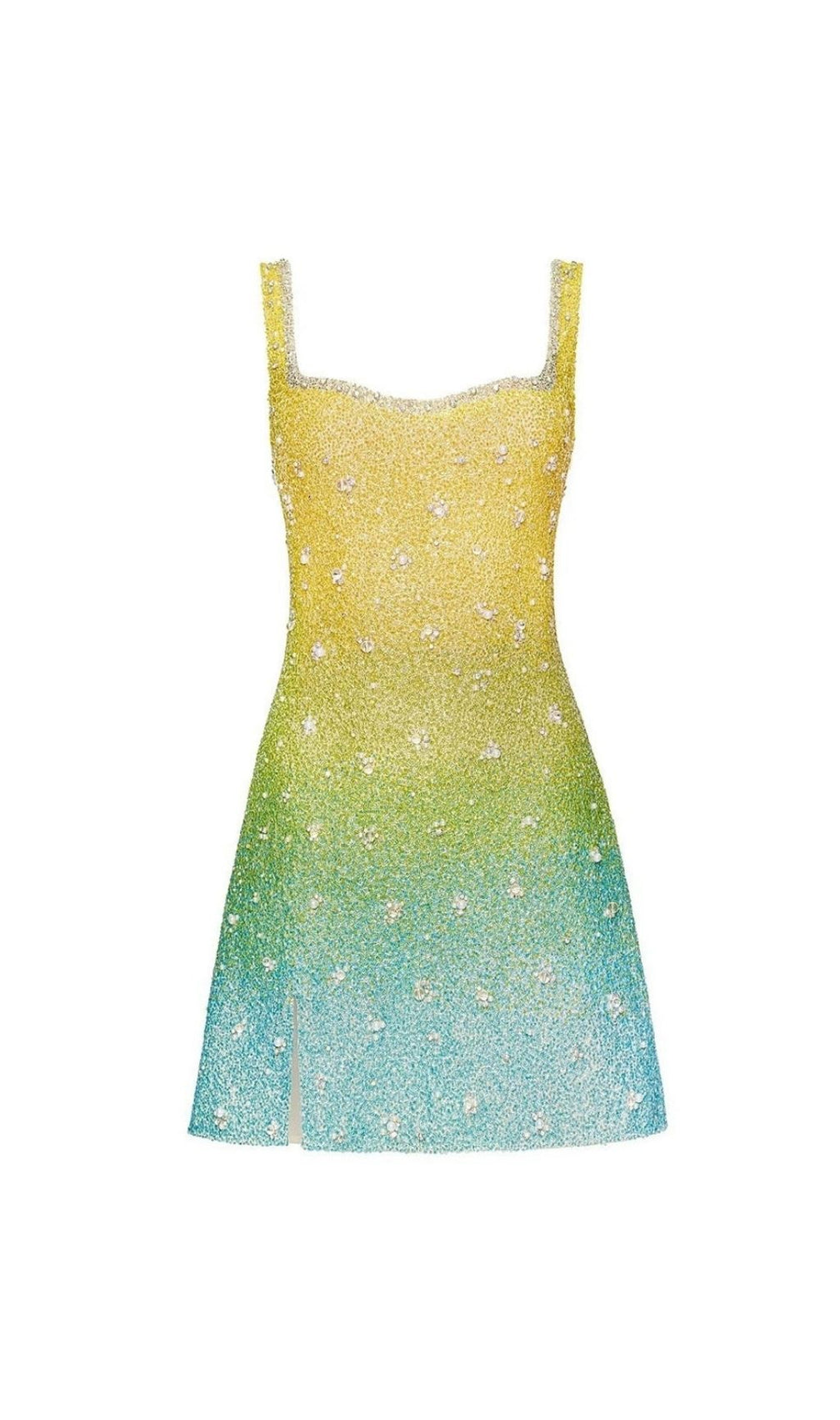 Karly Ombre Sparkle Beaded Mini Dress - Dazzling Party & Clubwear