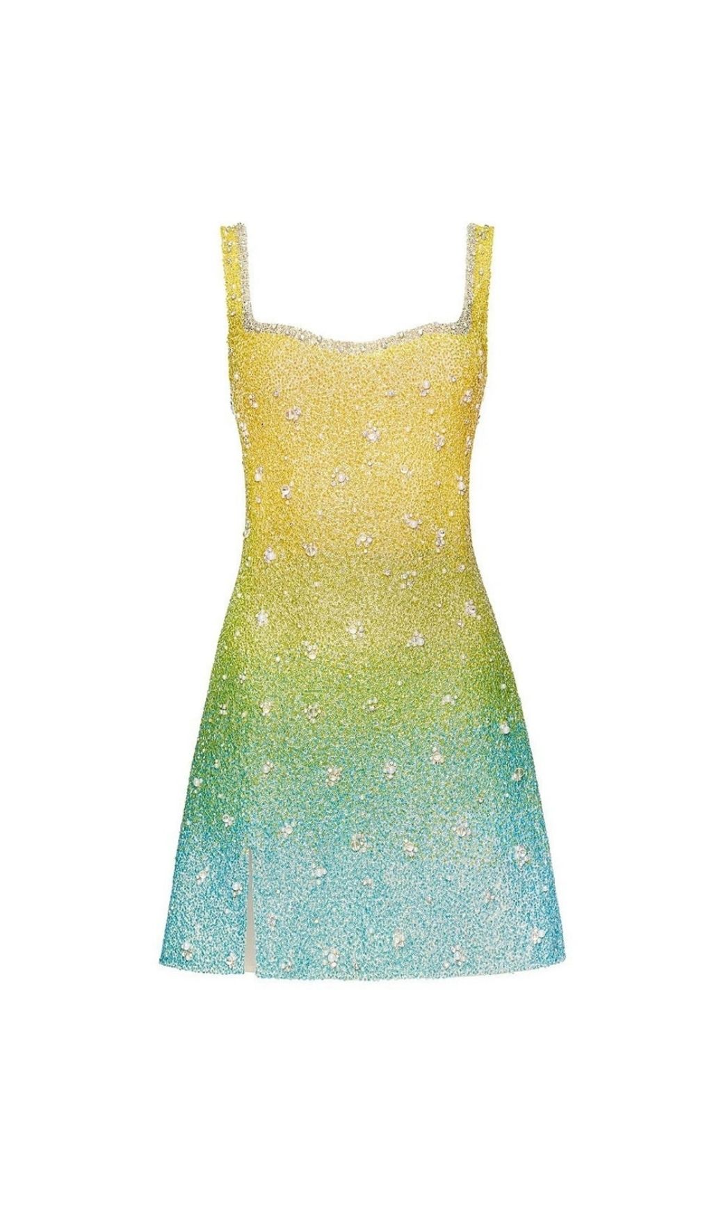 Karly Ombre Sparkle Beaded Mini Dress - Dazzling Party & Clubwear