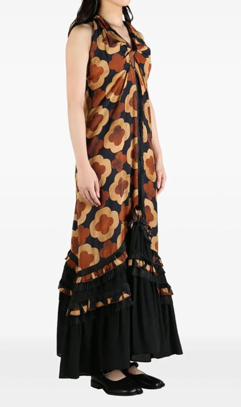 Gzifa Halter Printed Maxi Dress