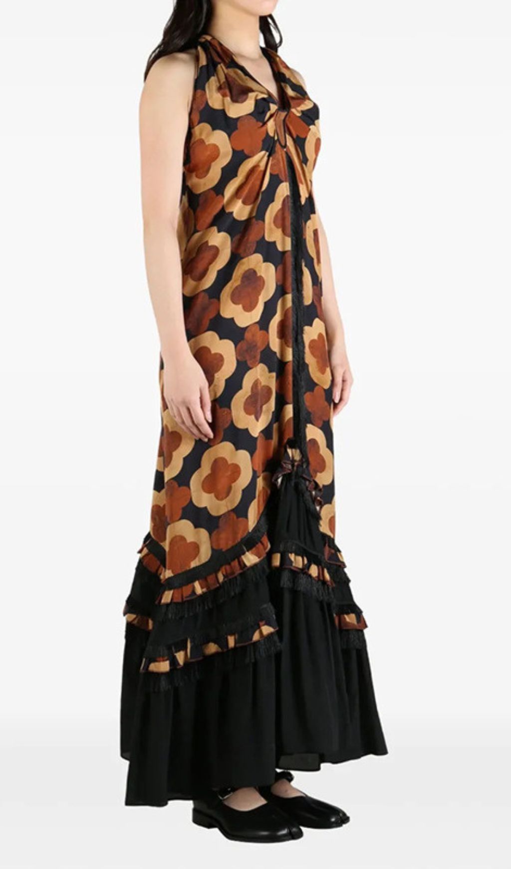 Gzifa Halter Printed Maxi Dress