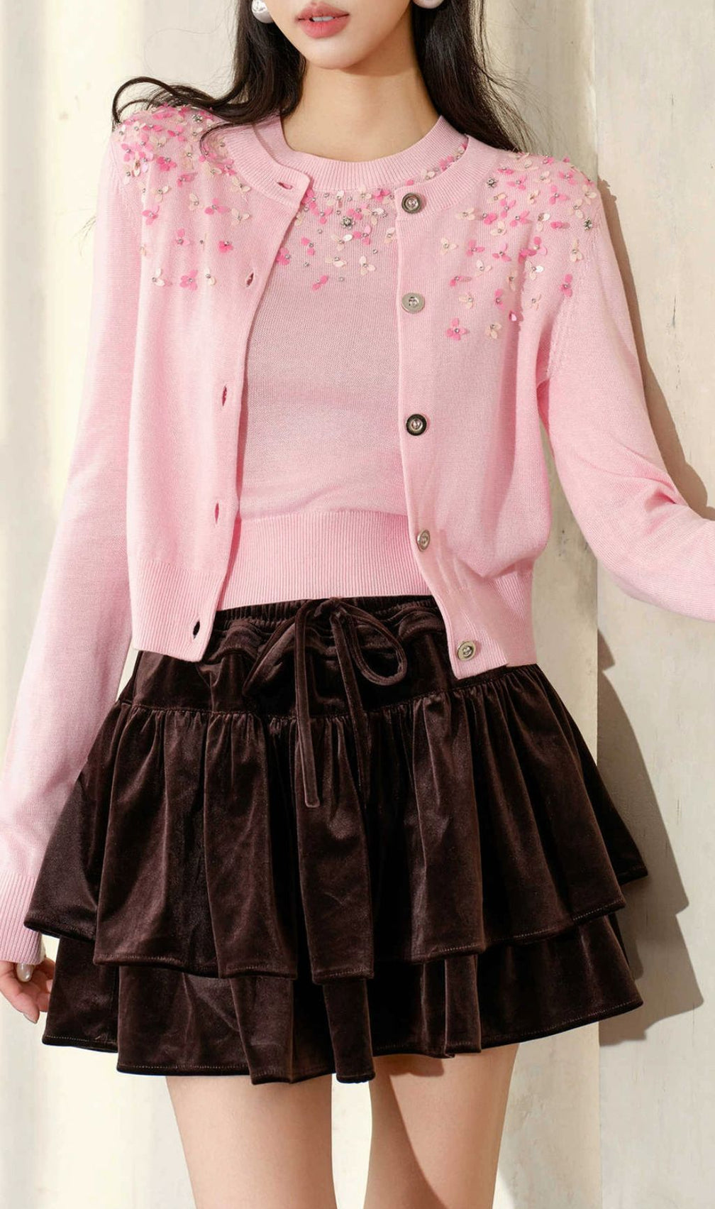 Heron Embellished Knit Cardigan
