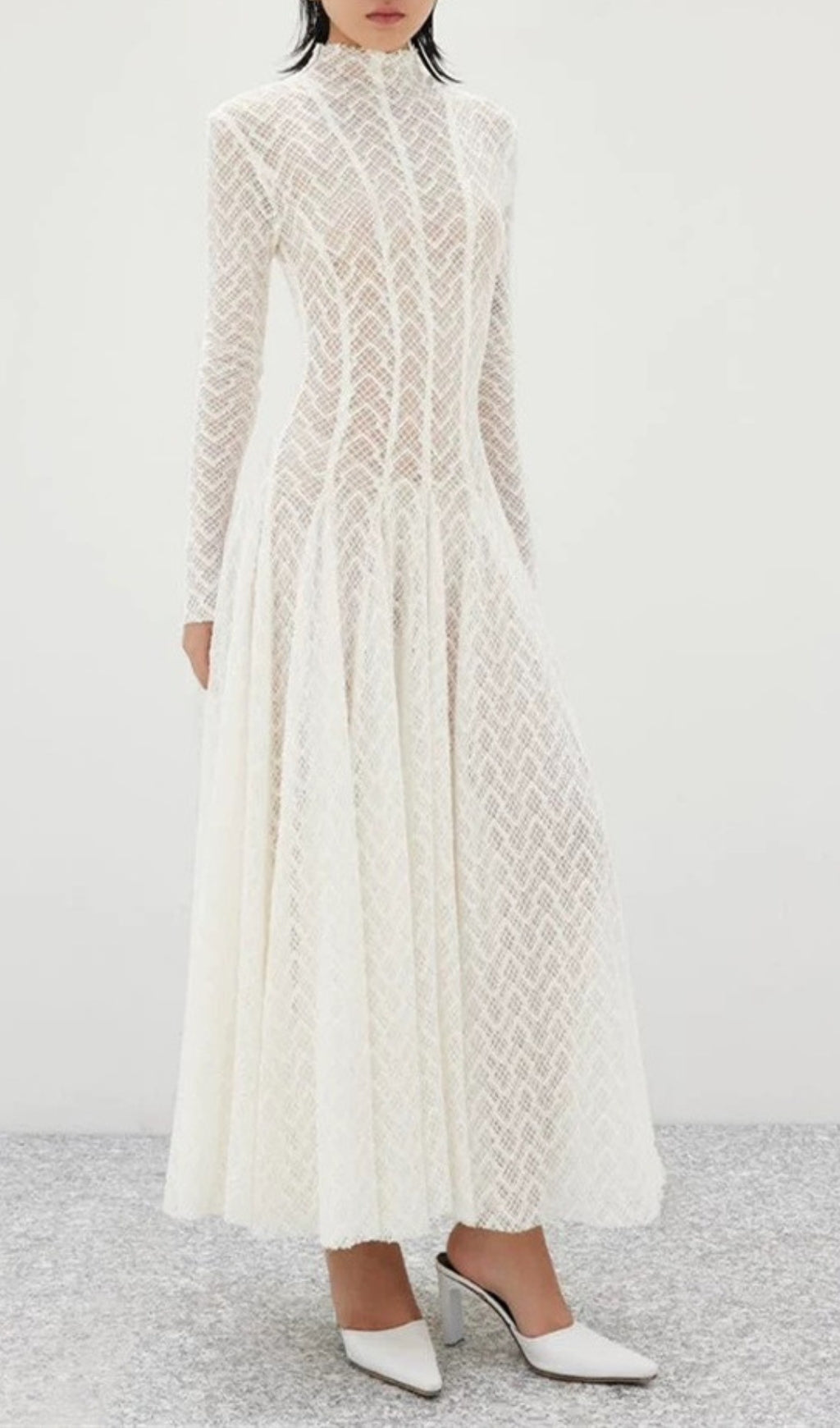 Dalise White Long Sleeve Maxi Dress