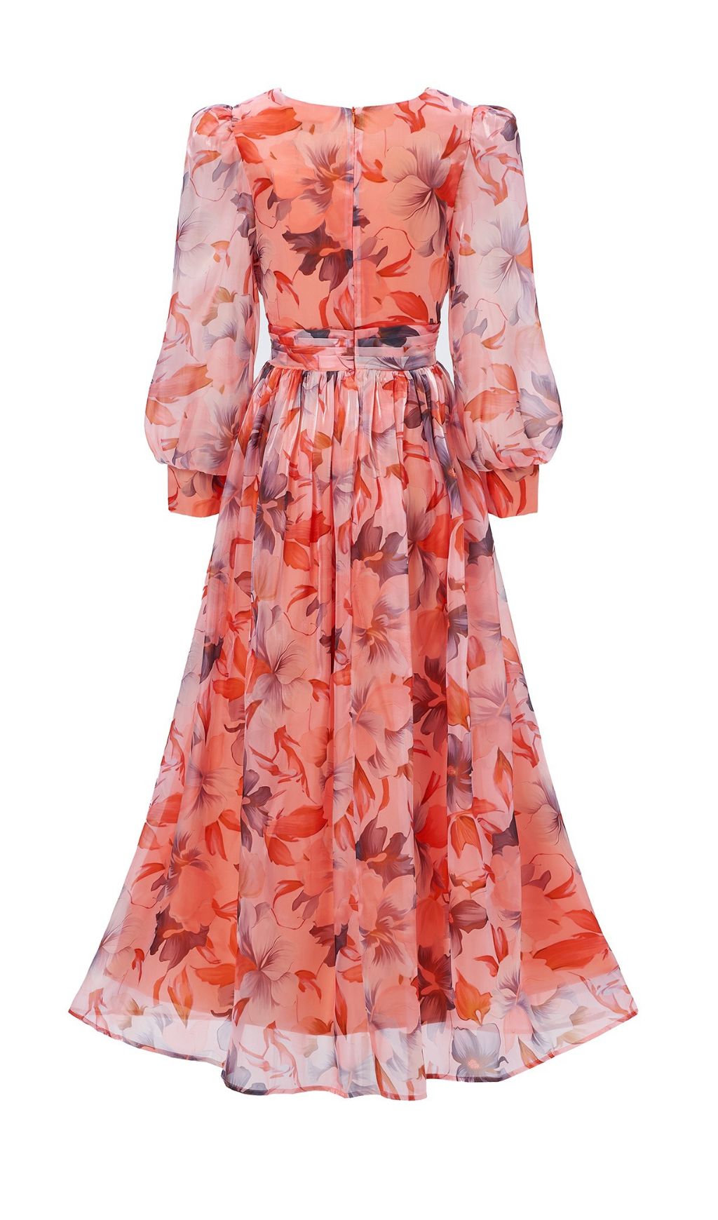 Ferial Floral Printed Long Sleeve Maxi Dress