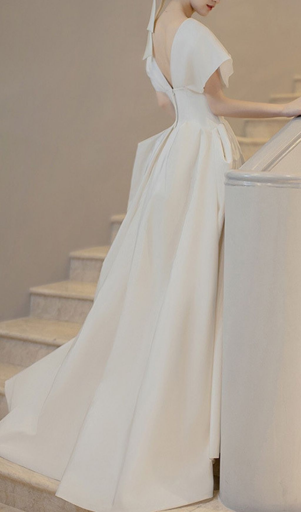 Karlene Timeless White V-Neck Maxi Dress | Elegant 'Old Money' Gown