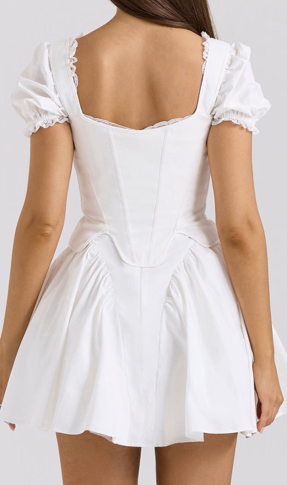 Devony White Corset Mini Dress