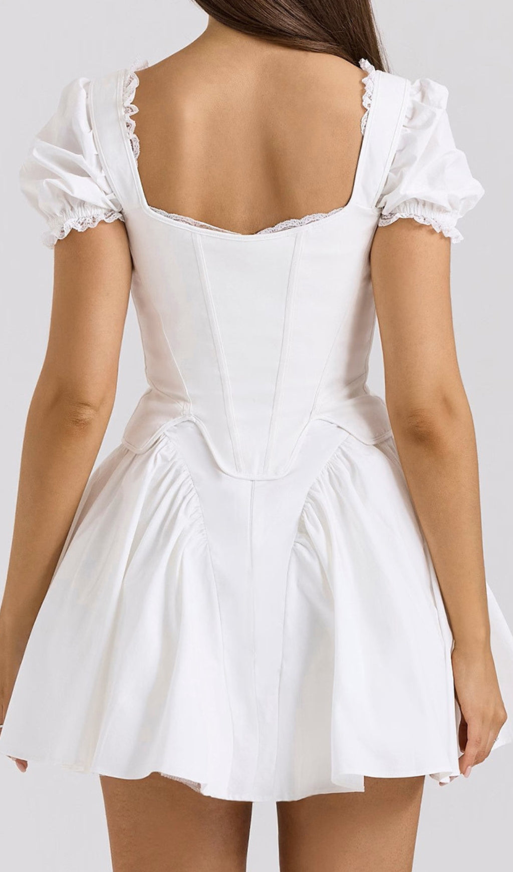 Devony White Corset Mini Dress