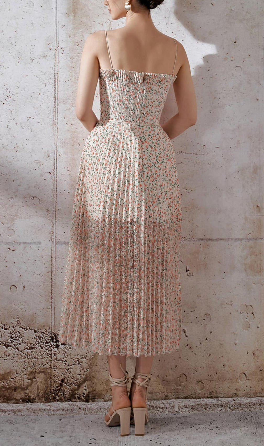 Adolfina Strappy Floral Midi Dress