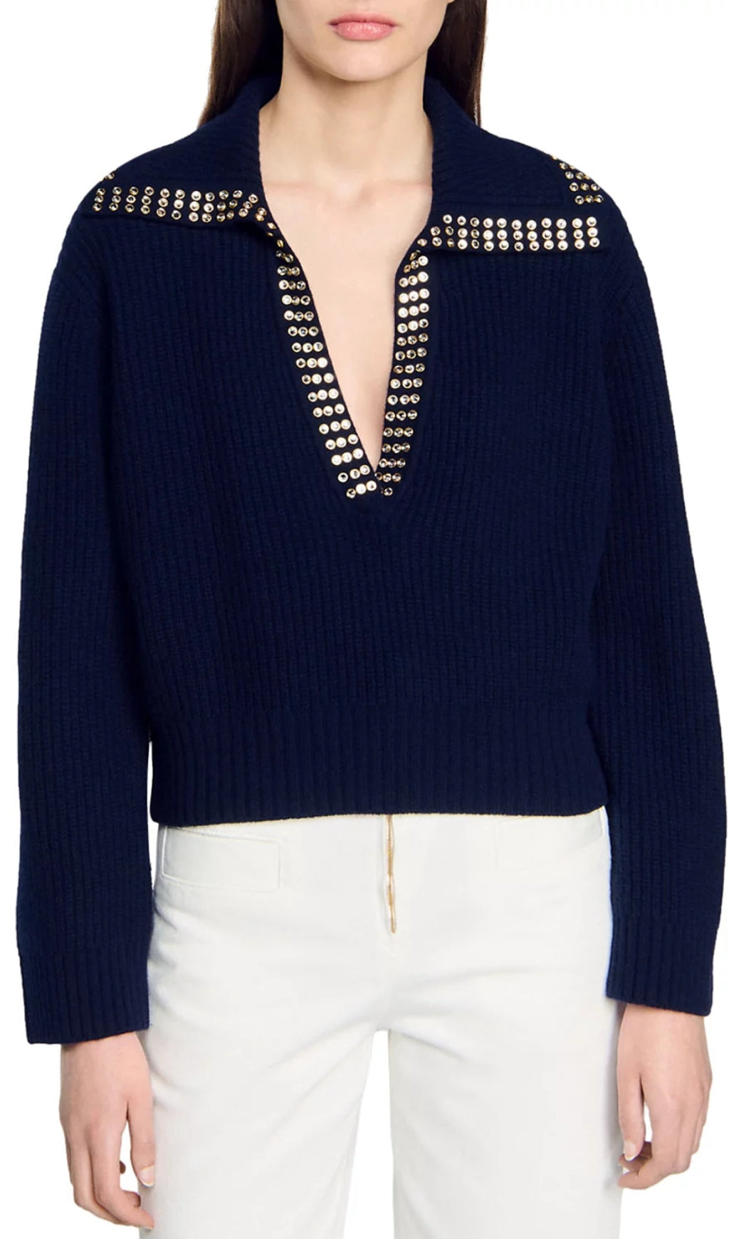 Orso Rhinestone Embellished Sweater