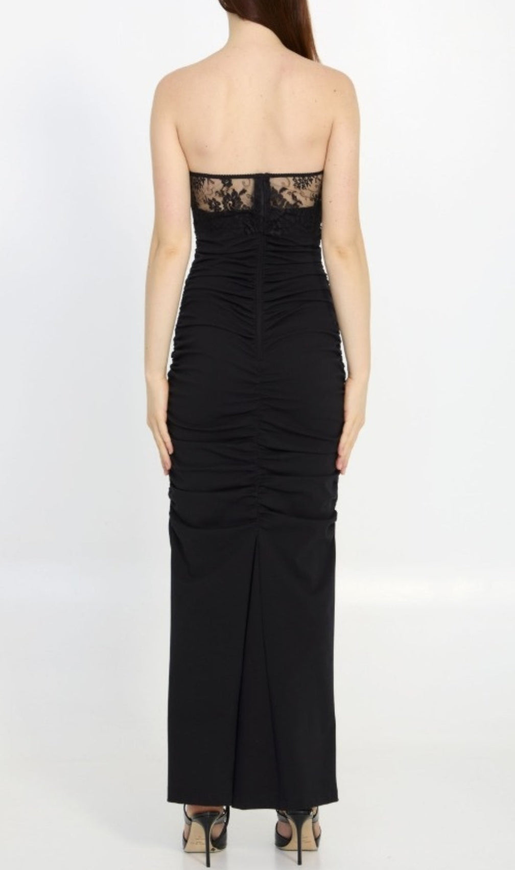 Bunny Black Lace Bandage Maxi Dress