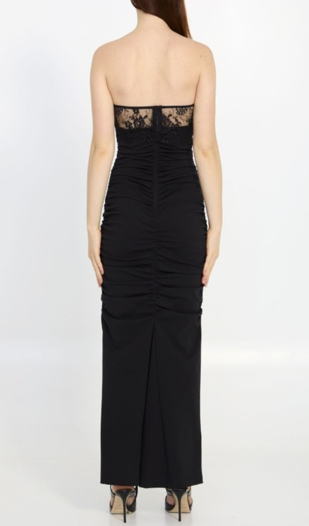 Bunny Black Lace Bandage Maxi Dress
