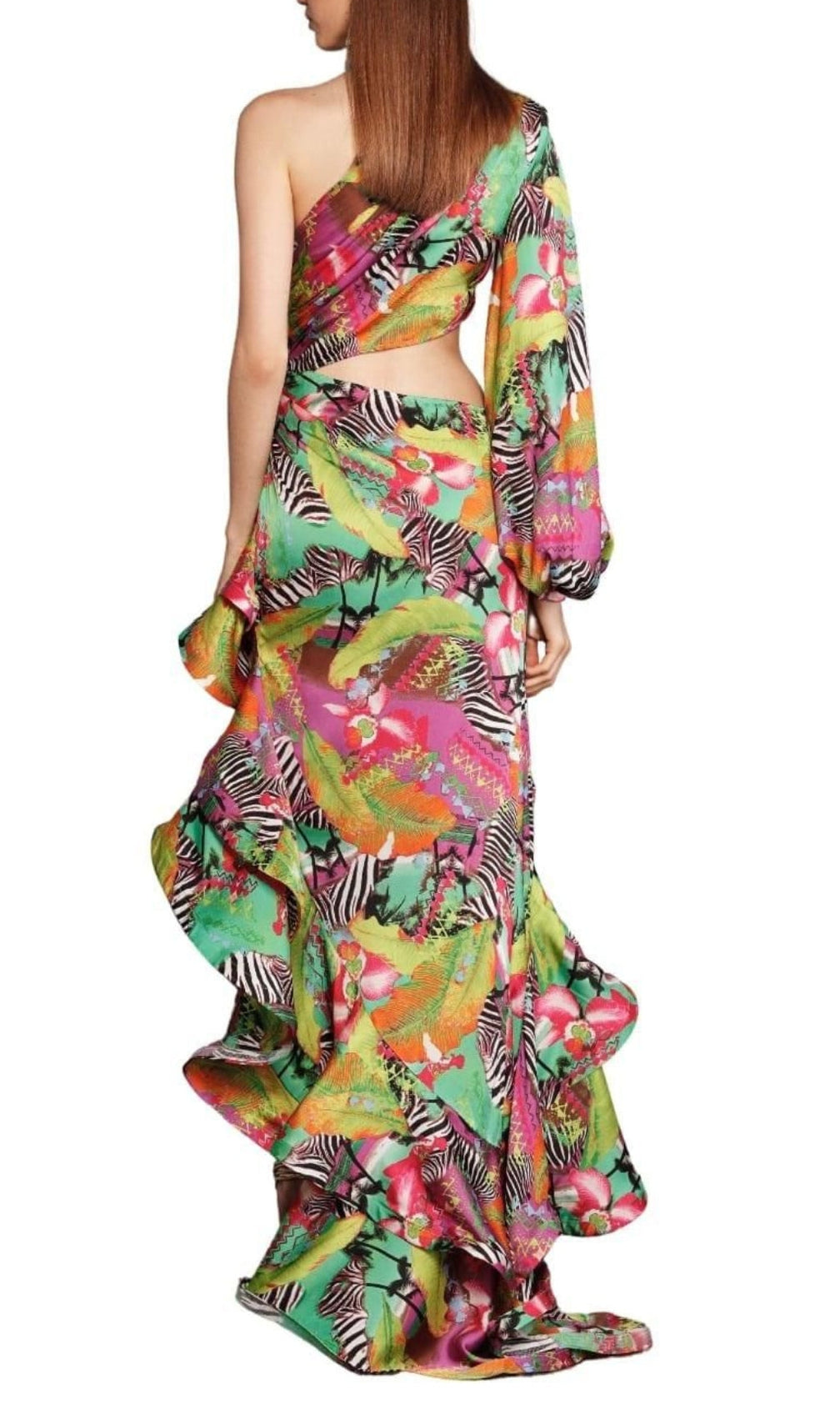 Asfrid One Shoulder Printed Maxi Dress
