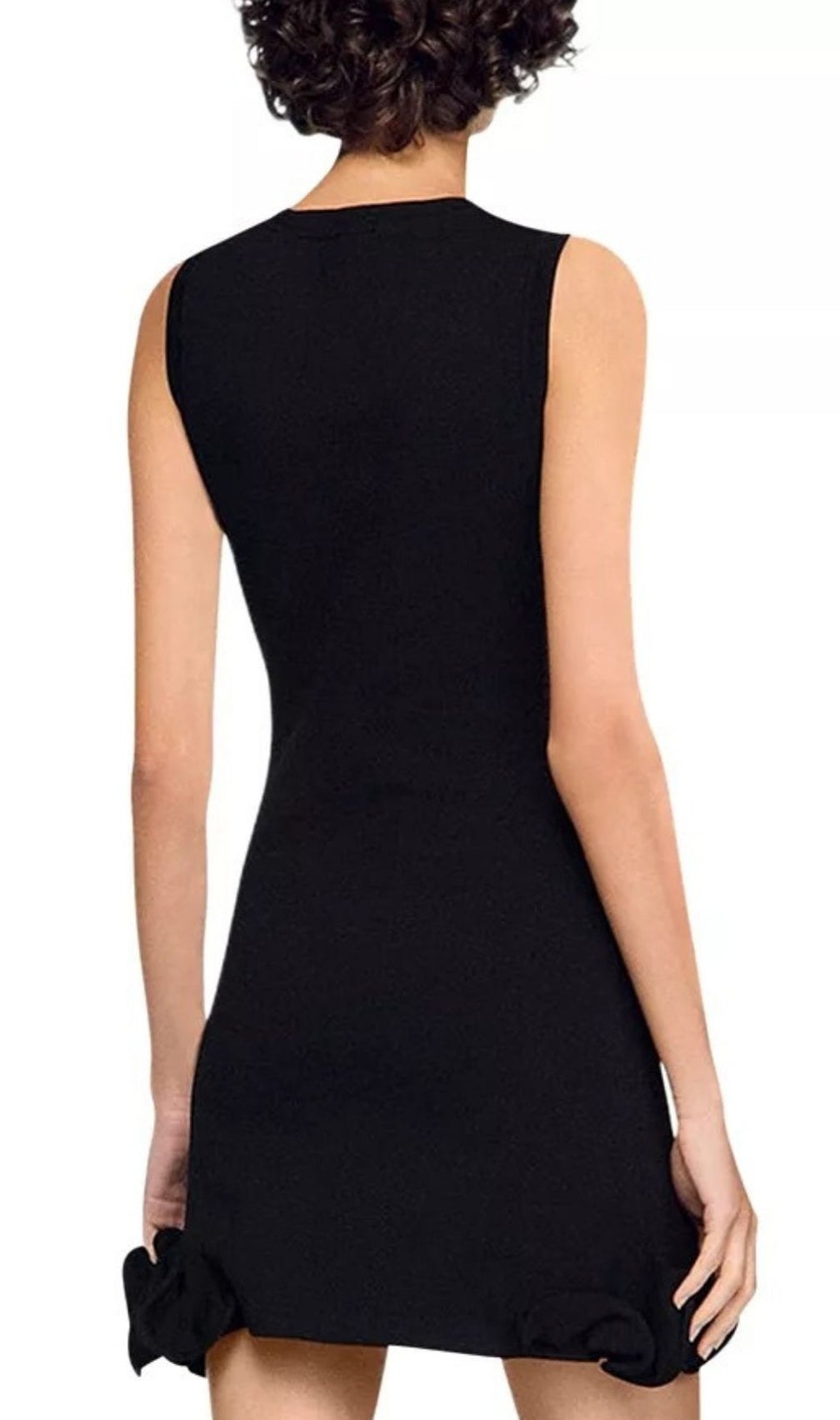 Chloe Elegant Sleeveless Ruffle Knit Mini Dress