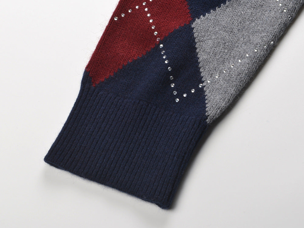 Howell Chic Argyle Cardigan for Women - Timeless Knit with Modern Flair