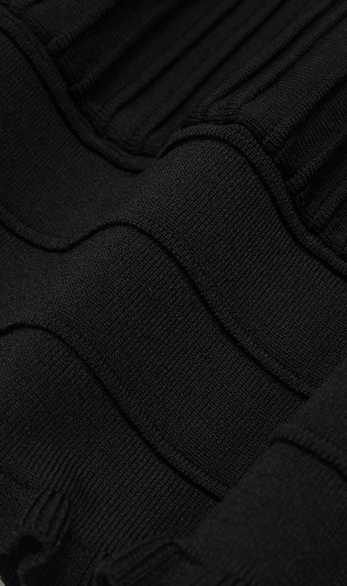 Kimiye Black Ribbed Knit Sleeveless Mini Dress - Chic & Comfortable