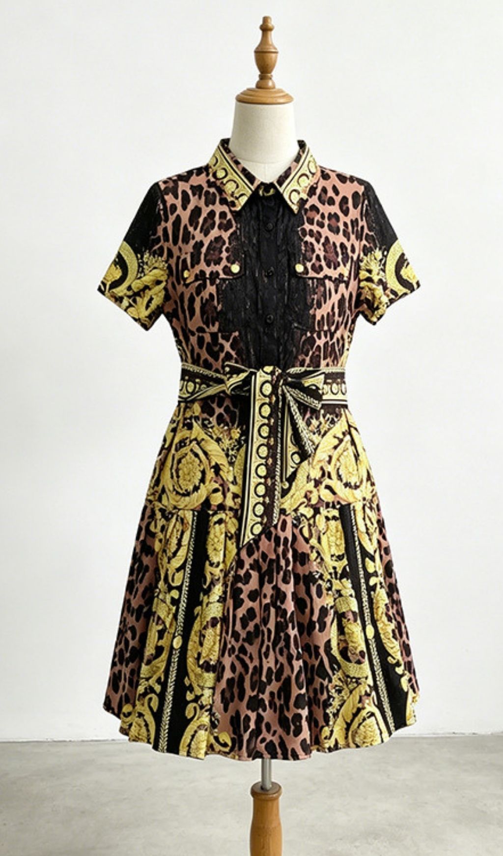 Klee Leopard Printed Mini Dress