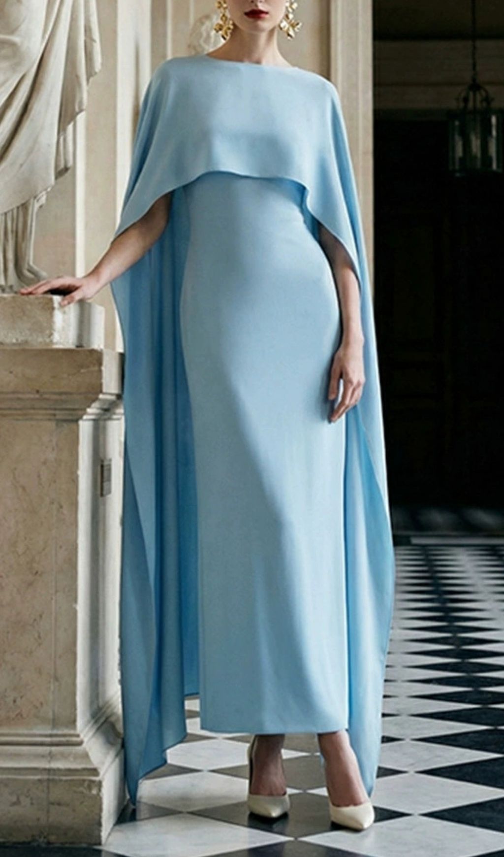 Kiya Maxi Dress With Cape