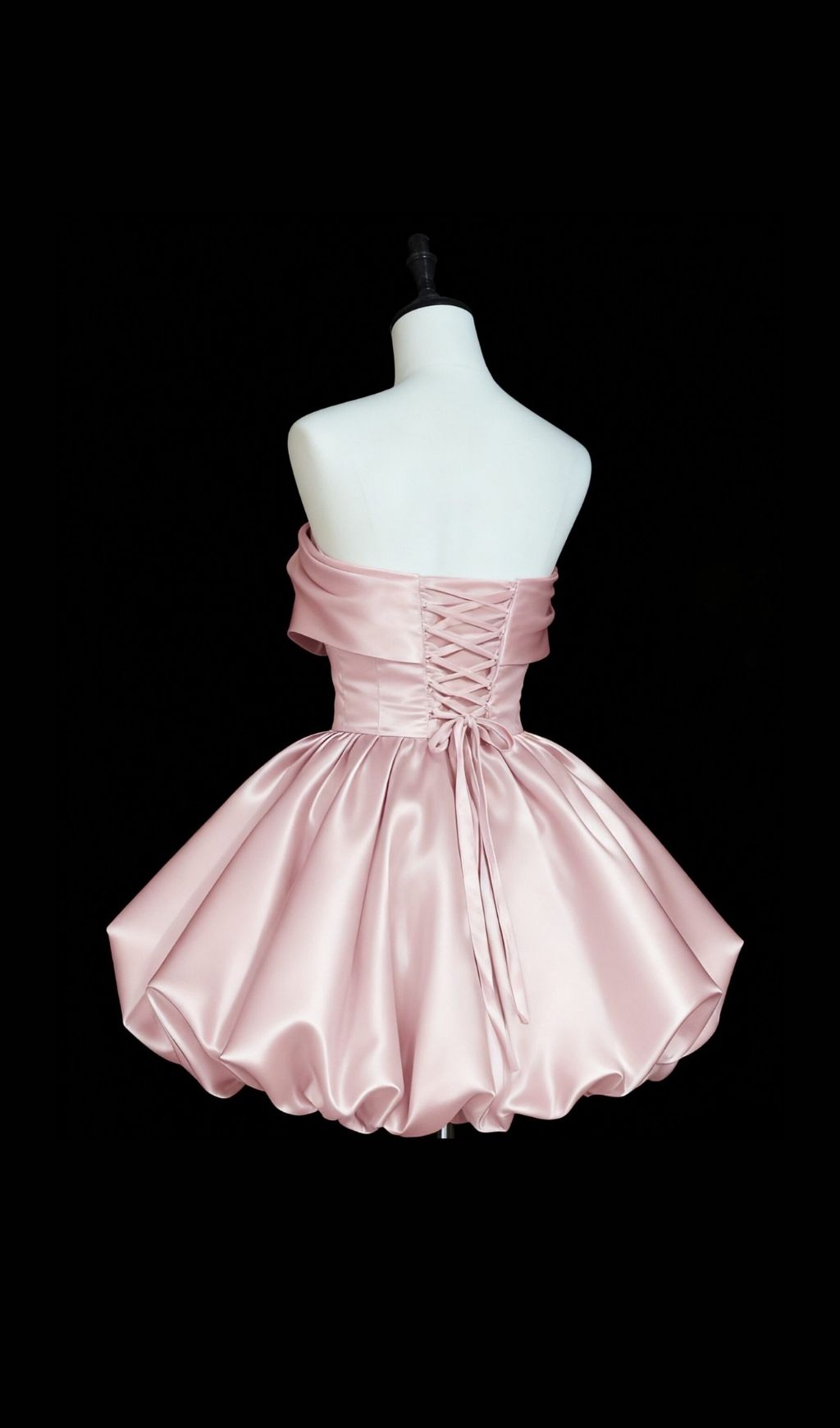 Ksena Pink Strapless Bow Mini Dress