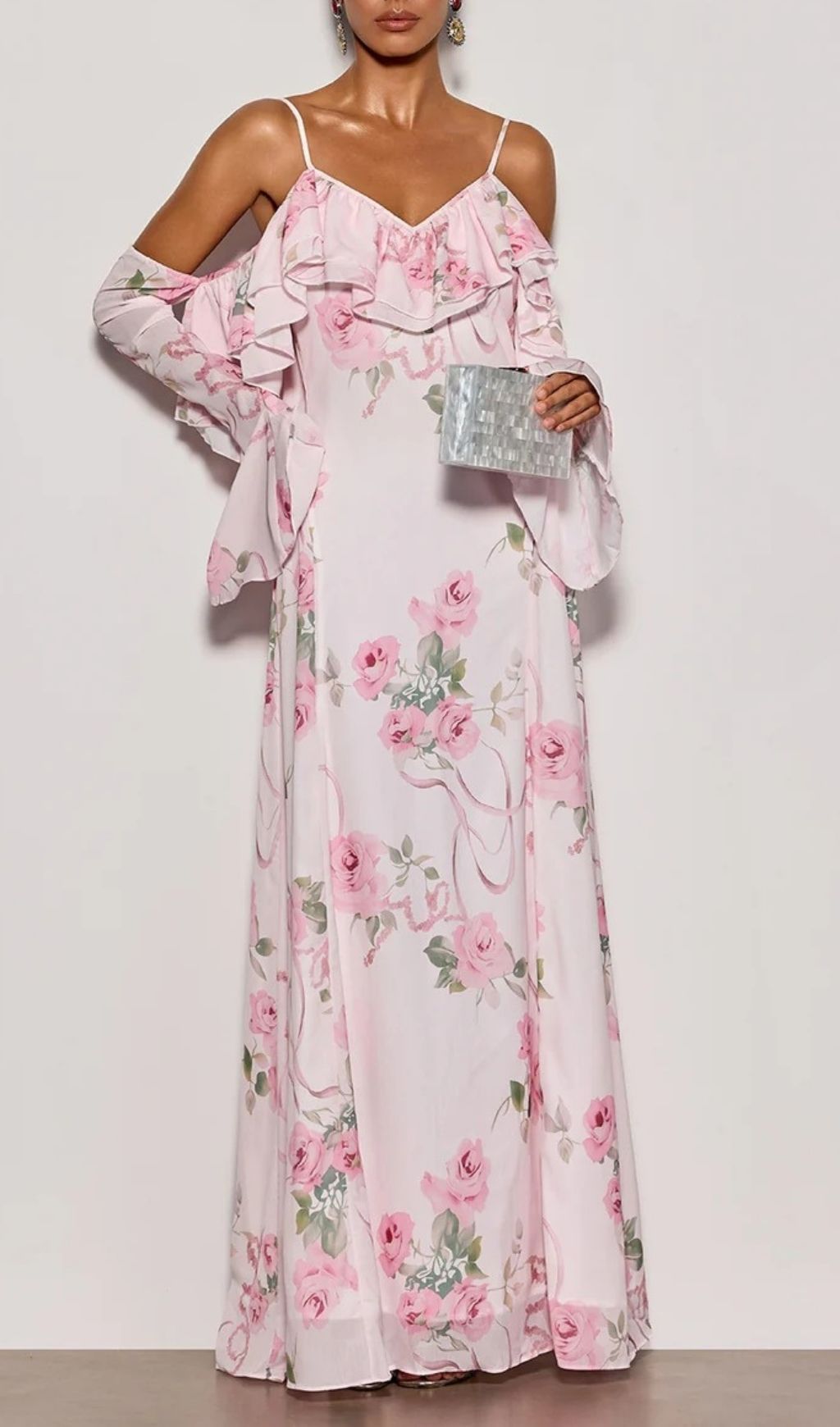 Nostel Spaghetti Floral Maxi Dress