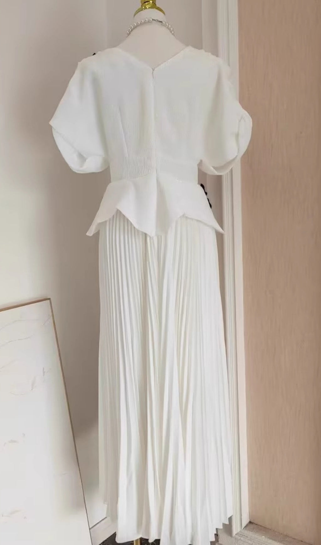 Fran White Flower Maxi Dress